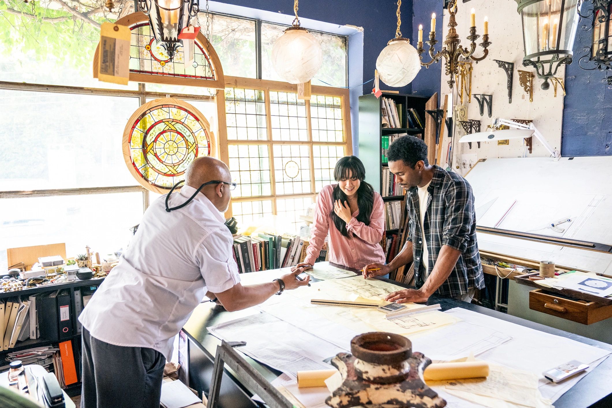 Creative team collaborating on a digital product
